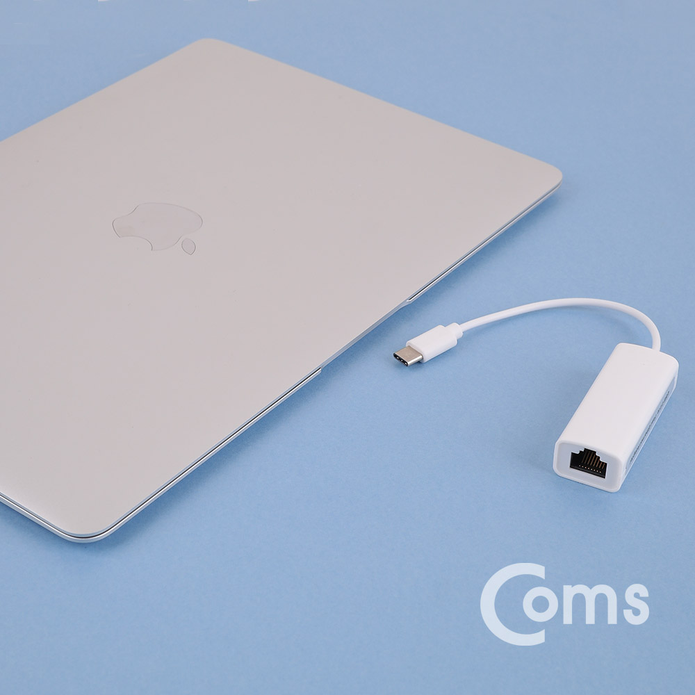 Coms USB 3.1 (Type C) 랜 컨버터 / RJ45 포트 / 20cm / 10/100Mbps 지원