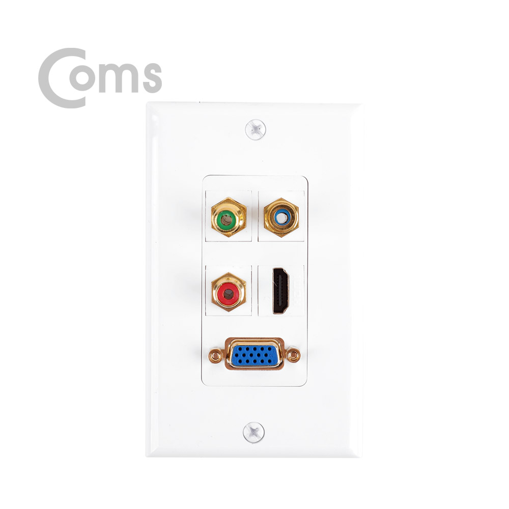 Coms HDMI 월 플레이트 - HDMI / RGB / RCA 컴포넌트 3P