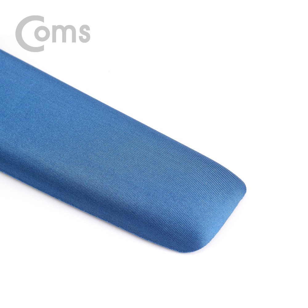 Coms 키보드 손목 보호대 - 46cm X 7.5cm / 패브릭 커버 / 곡선형 / 블루