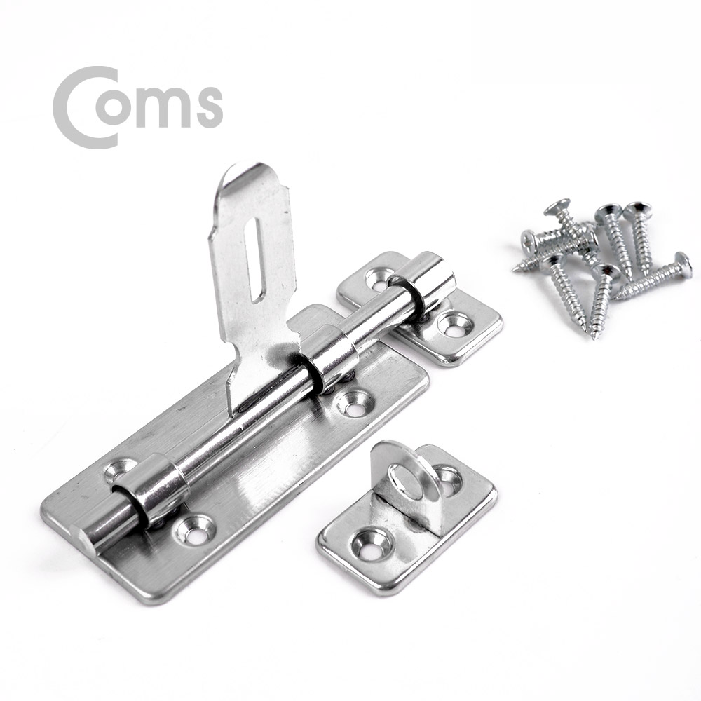 Coms 스텐 빗장 (나사 포함, Door Bolt) / 100 x 35(mm)