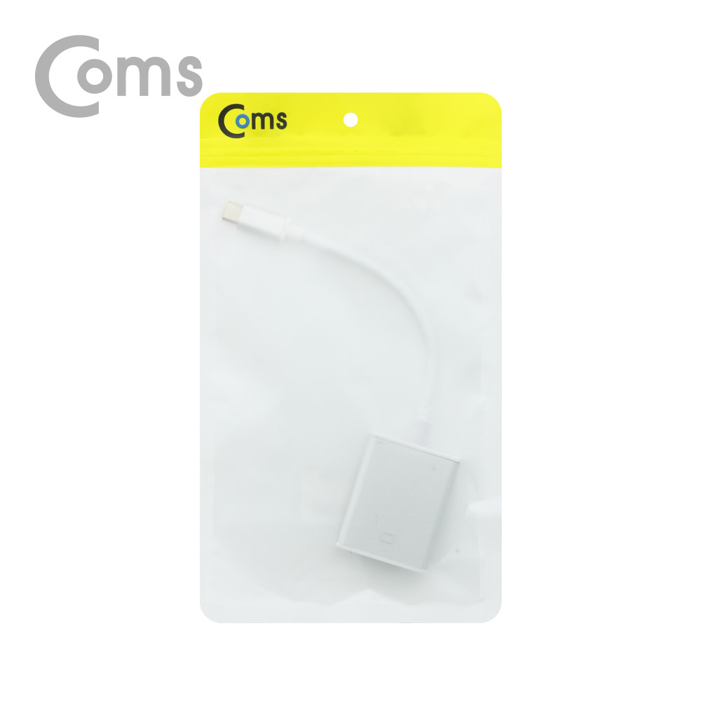 Coms USB 3.1 컨버터(Type C) 20cm / Type C to VGA 변환 / 알루미늄 하우징