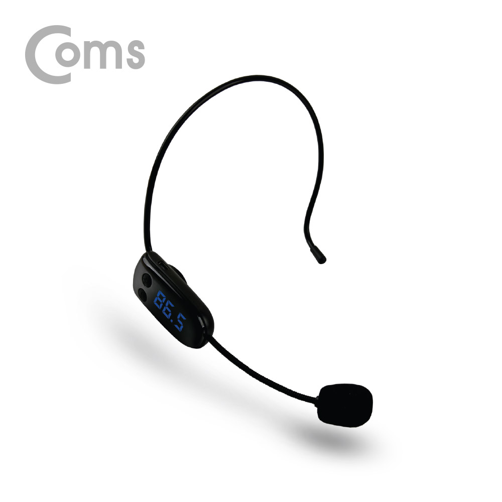 Coms 휴대용 무선 마이크 앰프(스피커) +유선 마이크 White / FM 라디오, USB, Micro SD
