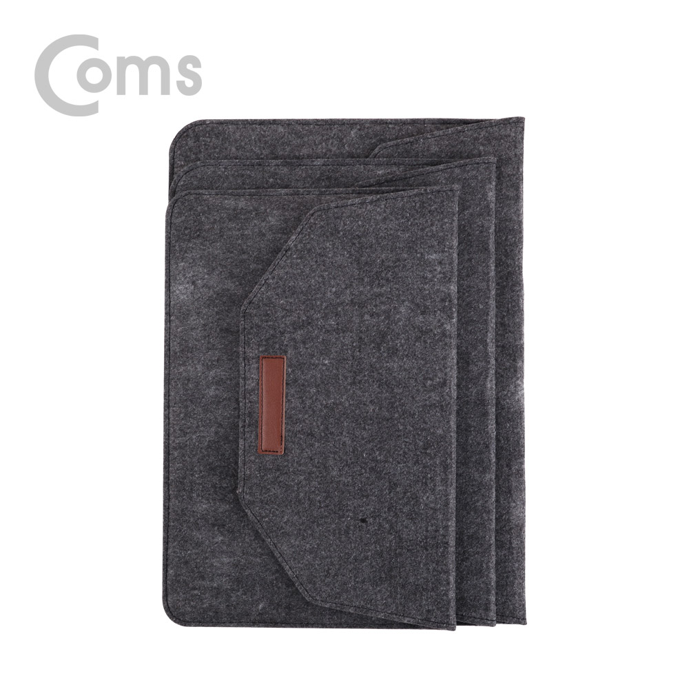 Coms 펠트 노트북 파우치 / 노트북 가방 / 슬림형 / 15.4형 / Dark Gray