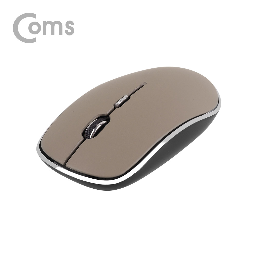 Coms 블루투스 v4.0 + 2.4GHz 무선 마우스 / 무소음 / 가죽 스타일 / 브라운