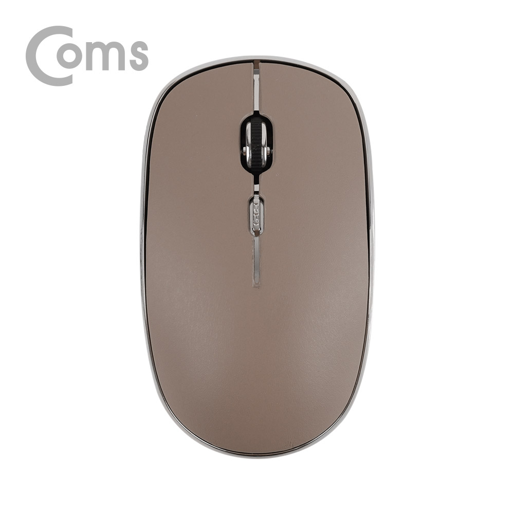 Coms 블루투스 v4.0 + 2.4GHz 무선 마우스 / 무소음 / 가죽 스타일 / 브라운