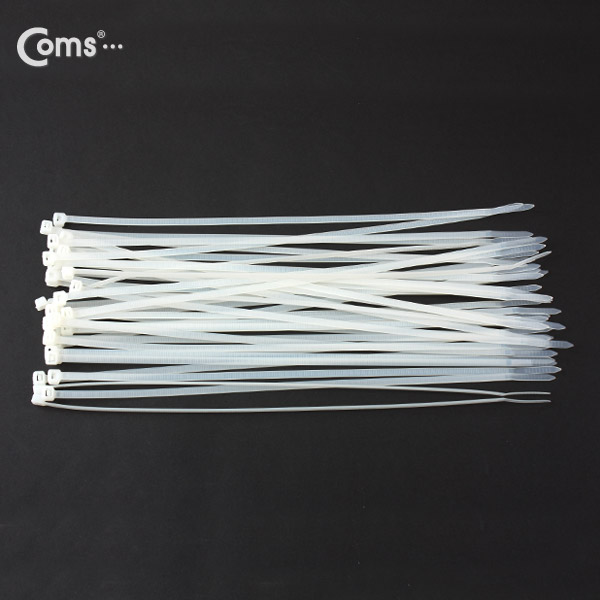 Coms 케이블 타이(100pcs), CHS-5 * 300/흰색, 300mm x 5mm