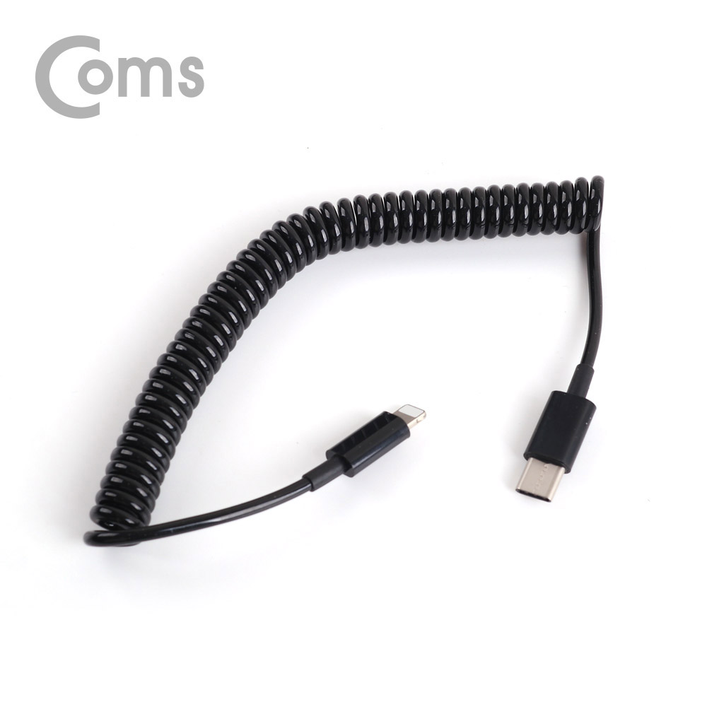 Coms USB 3.1(Type C) 젠더, IOS 8핀 (8Pin)(M)/C(M) 케이블 / 스프링 타입 25cm ~ 40cm