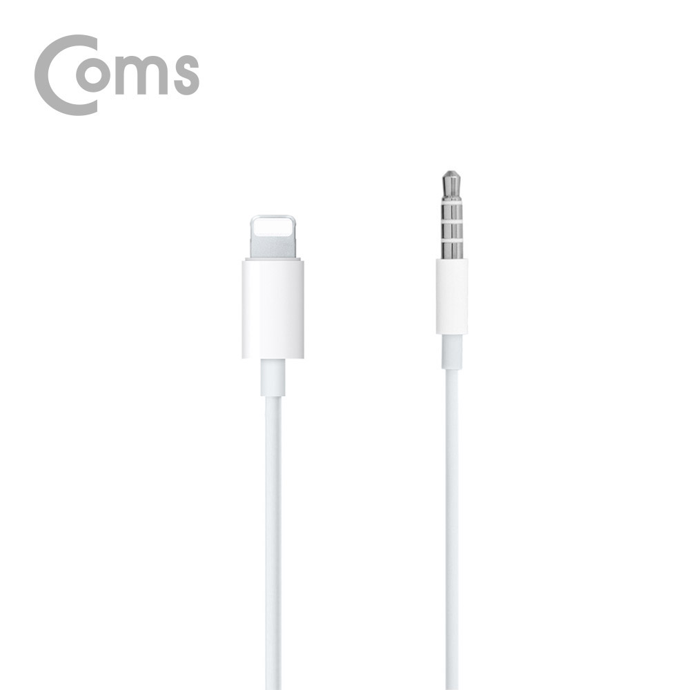 Coms IOS 8핀 (8Pin) AUX 케이블, 8Pin to 3.5mm M/M, 1M