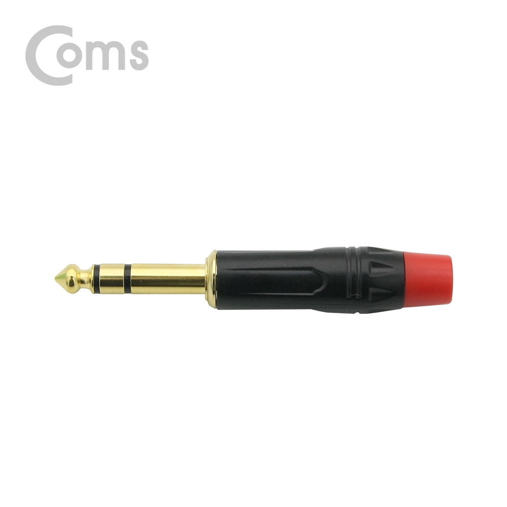 Coms 컨넥터 / 커넥터-스테레오 6.3 수/Gold - Black/Red