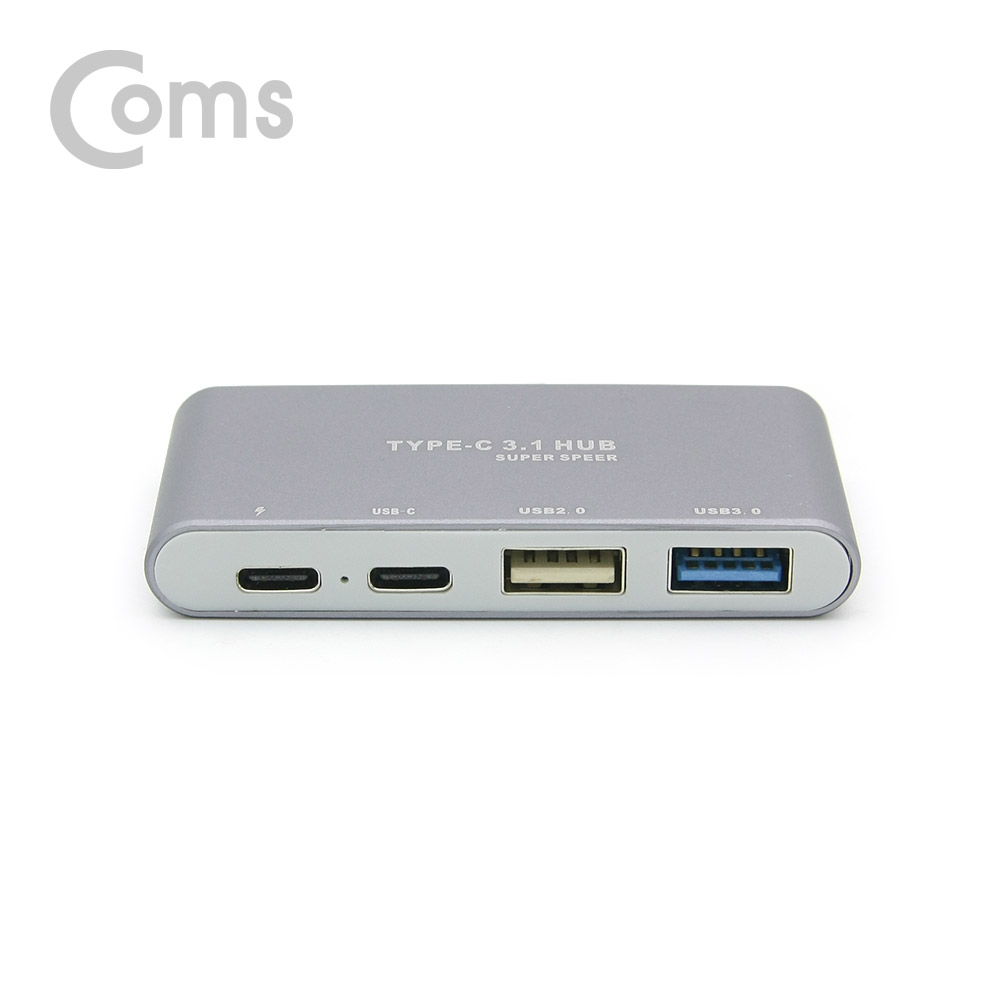 Coms USB 3.1 (Type C) 4포트 허브 / 컨버터 / Type C X 2 / USB 2.0 x 1 / 3.0 x 1 / 5Gbps