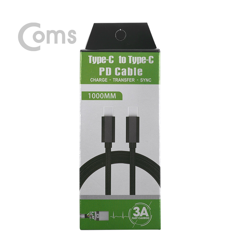 Coms USB 3.1 (Type C) 케이블(M/M) 1M / 고속충전(3A)