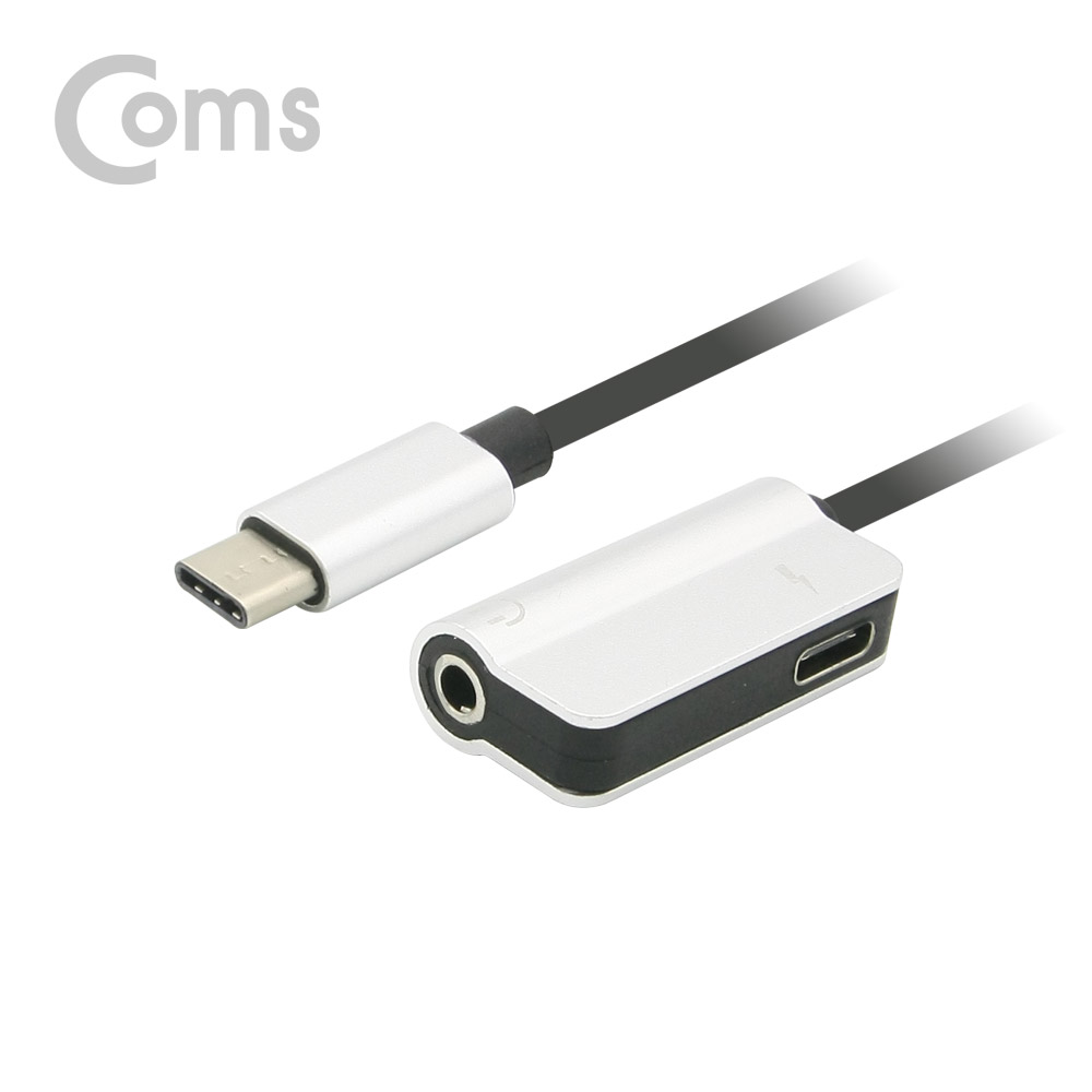 Coms USB 3.1(Type C) 듀얼젠더 12cm / 충전+AUX / 화웨이, 샤오미 전용 (국내폰 사용불가)