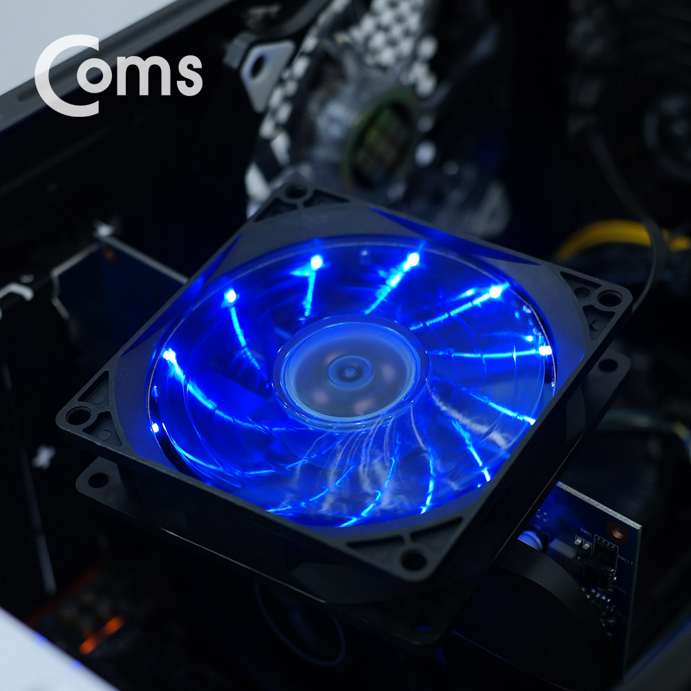 Coms 쿨러 케이스용 CASE, 90mm, Blue LED, Cooler