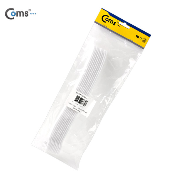 Coms 벨크로 타이(10pcs), MGT-250, 250mm/White