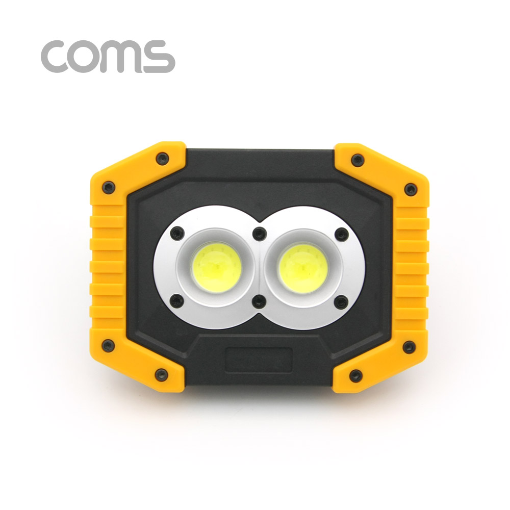 Coms 다용도 LED 램프 / 캠핑용, 작업용 라이트(18650x2 & AAx4) USB 충전 / W839, 2X COB