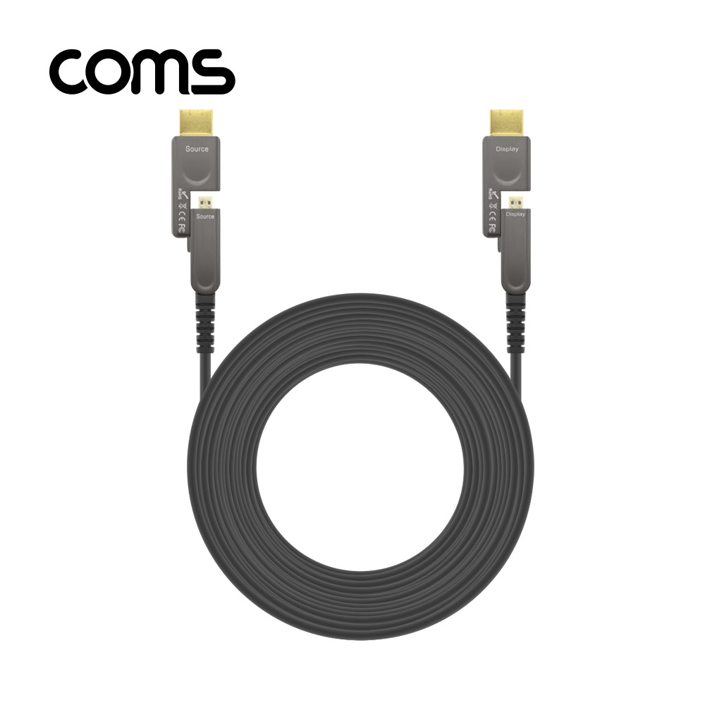 Coms HDMI 리피터 분리형 광케이블 75M / 4K2K@60Hz / Micro HDMI+HDMI 커넥터