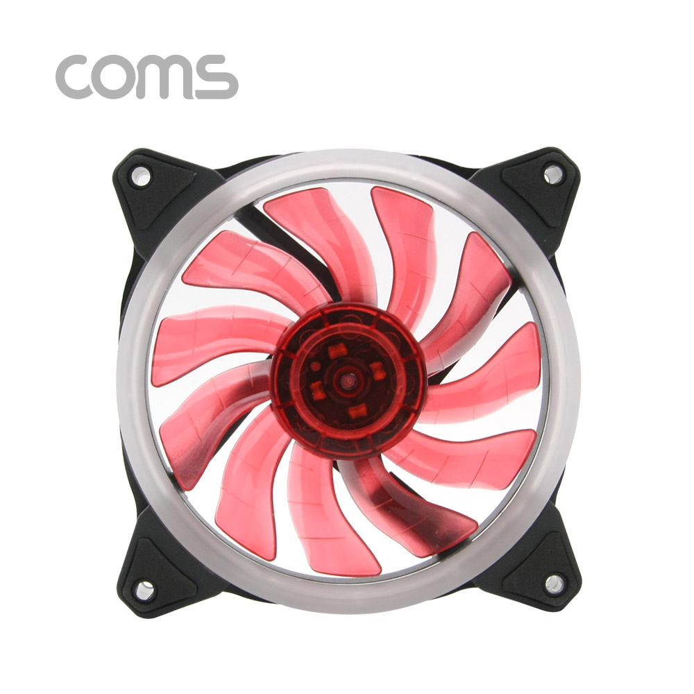 Coms 쿨러 케이스용 CASE, 120mm, Red LED, Cooler
