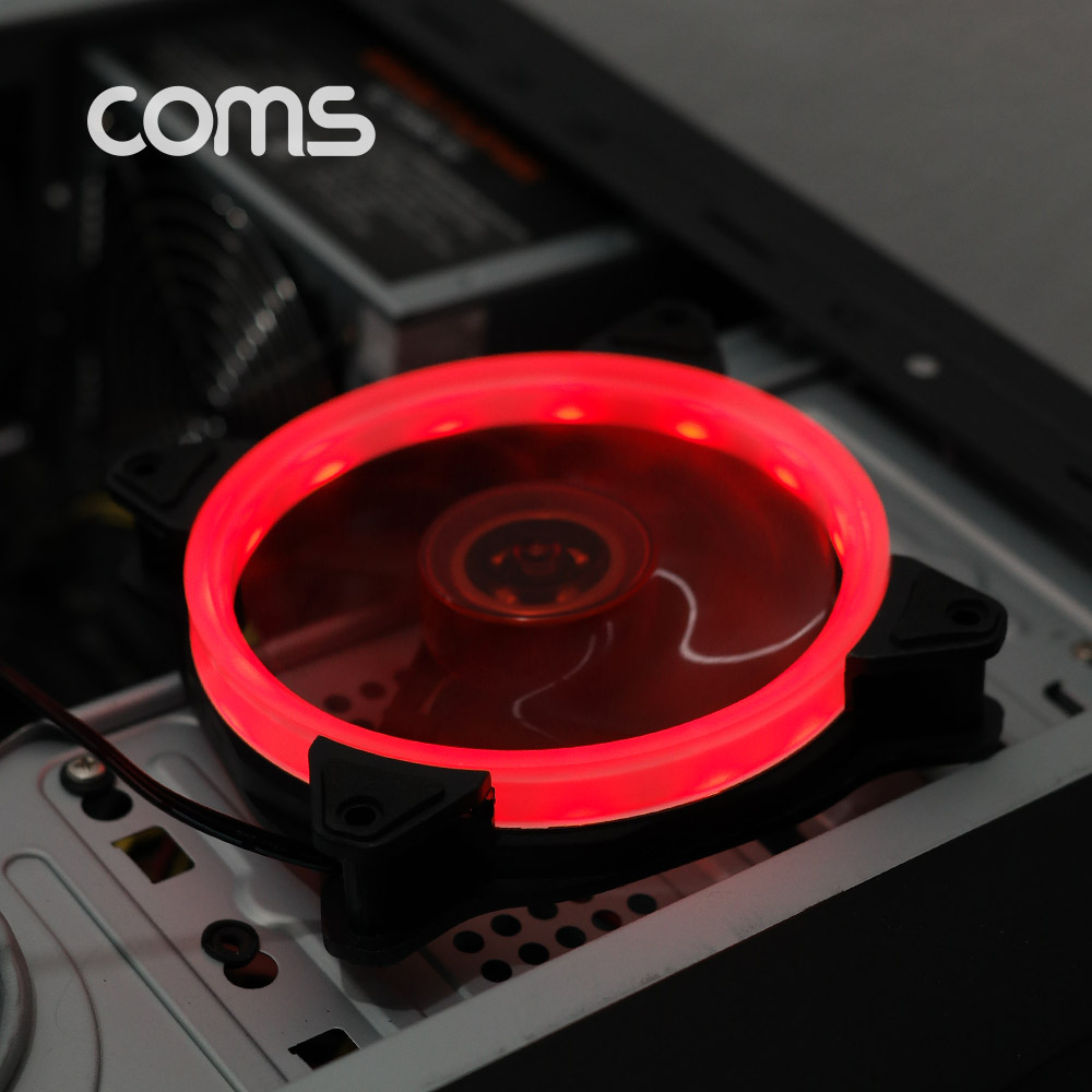 Coms 쿨러 케이스용 CASE, 120mm, Red LED, Cooler
