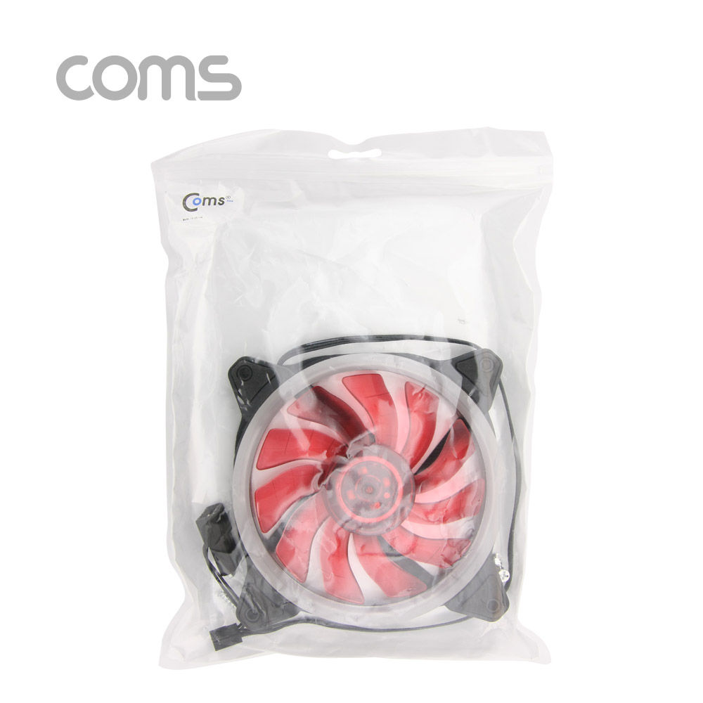 Coms 쿨러 케이스용 CASE, 120mm, Red LED, Cooler