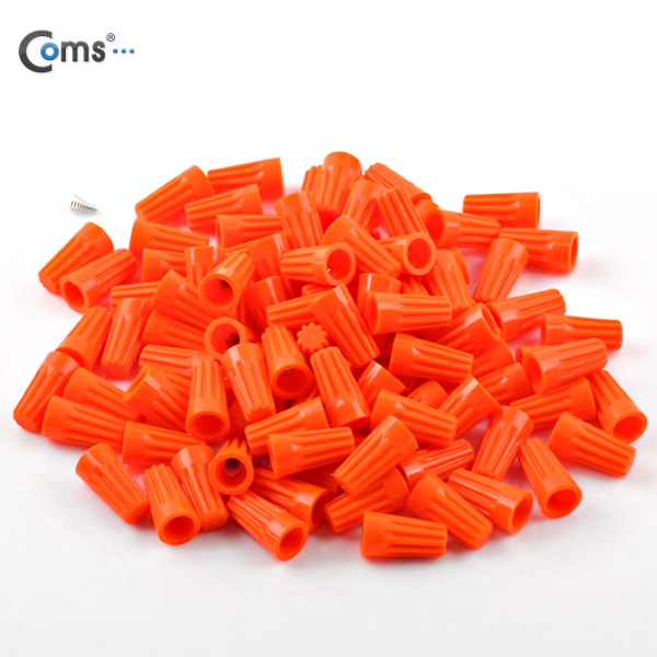 Coms 케이블 컨넥터(100pcs), CHS-P73, 주황/나사형