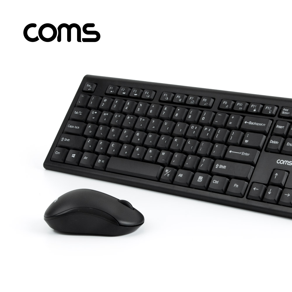 Coms 2.4GHz 무선 저소음 키보드 & 무소음 마우스 콤보 세트