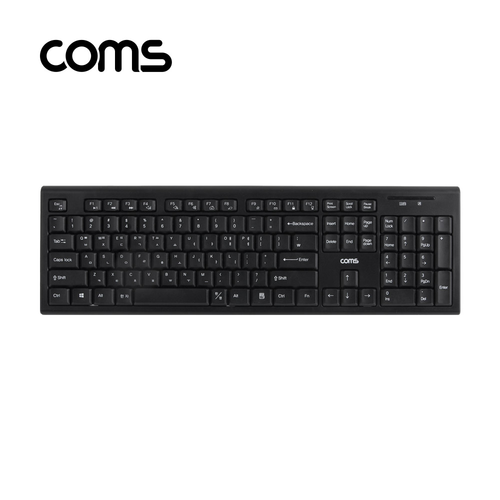 Coms 2.4GHz 무선 저소음 키보드 & 무소음 마우스 콤보 세트