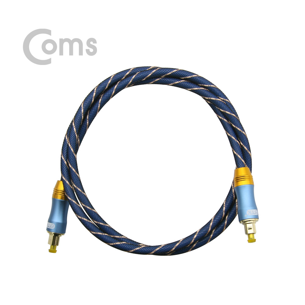 Coms 오디오광케이블(EMK/Blue) 각/각 1M 6∮, Toslink to Toslink