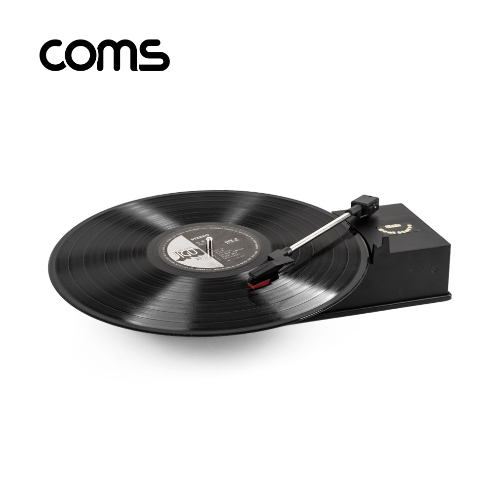 Coms 미니 USB 턴테이블/LP 레코드 플레이어 (MP3/WAV 변환, 녹음)