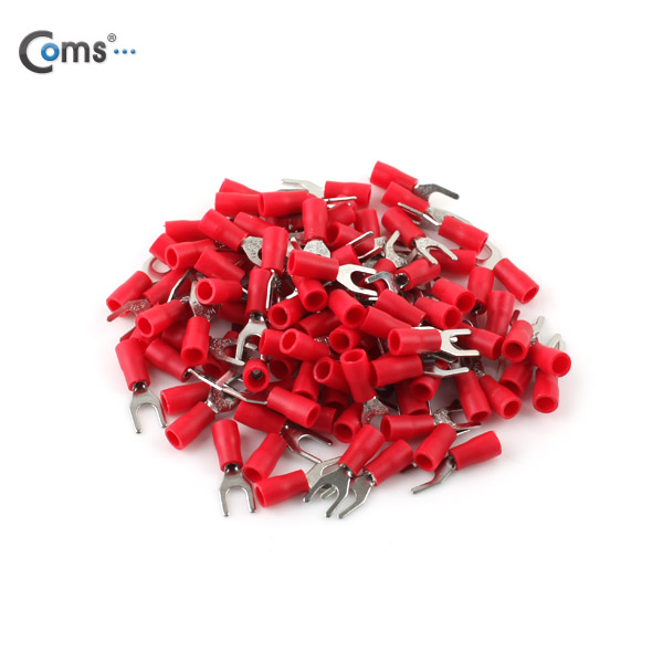 Coms 터미널(100pcs)/ Y단자, SVM 1.25-4, 빨강, 4.3mm