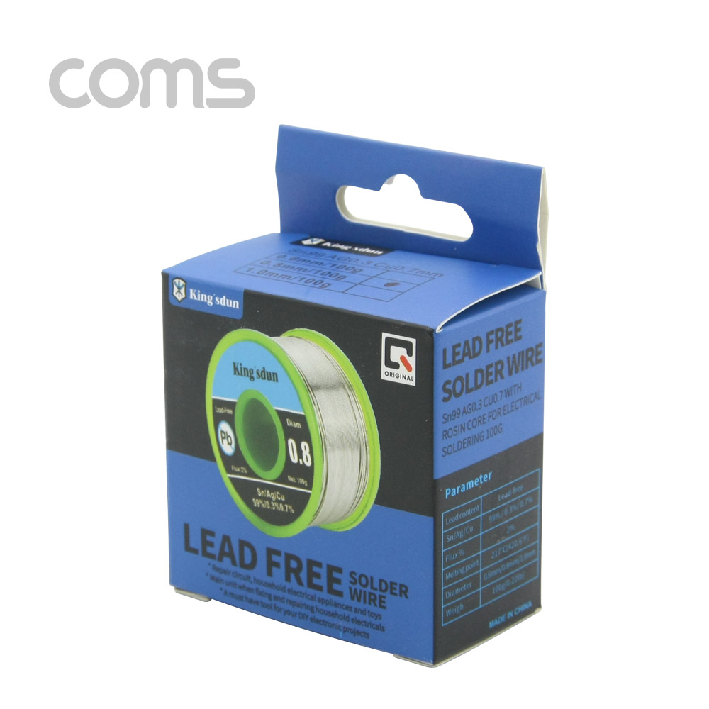 Coms 실납 / 0.8mm / 100g / 납땜용
