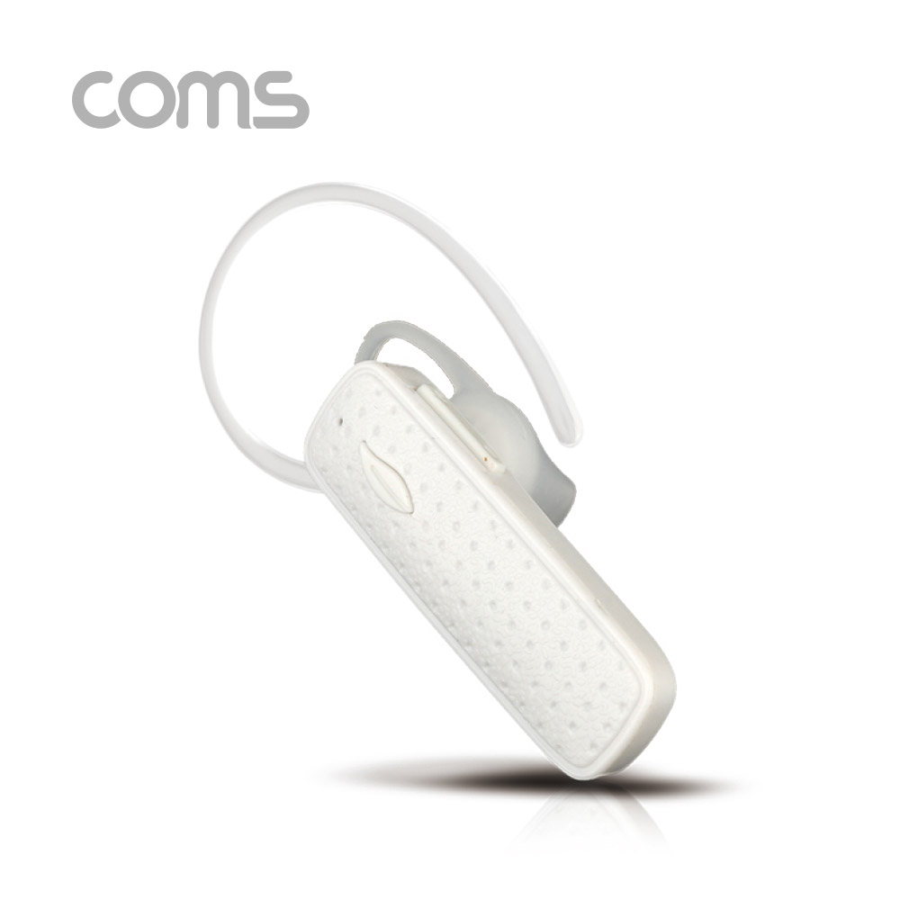 Coms 나비 블루투스 이어셋 / 싱글 / 핸즈프리 / WHITE