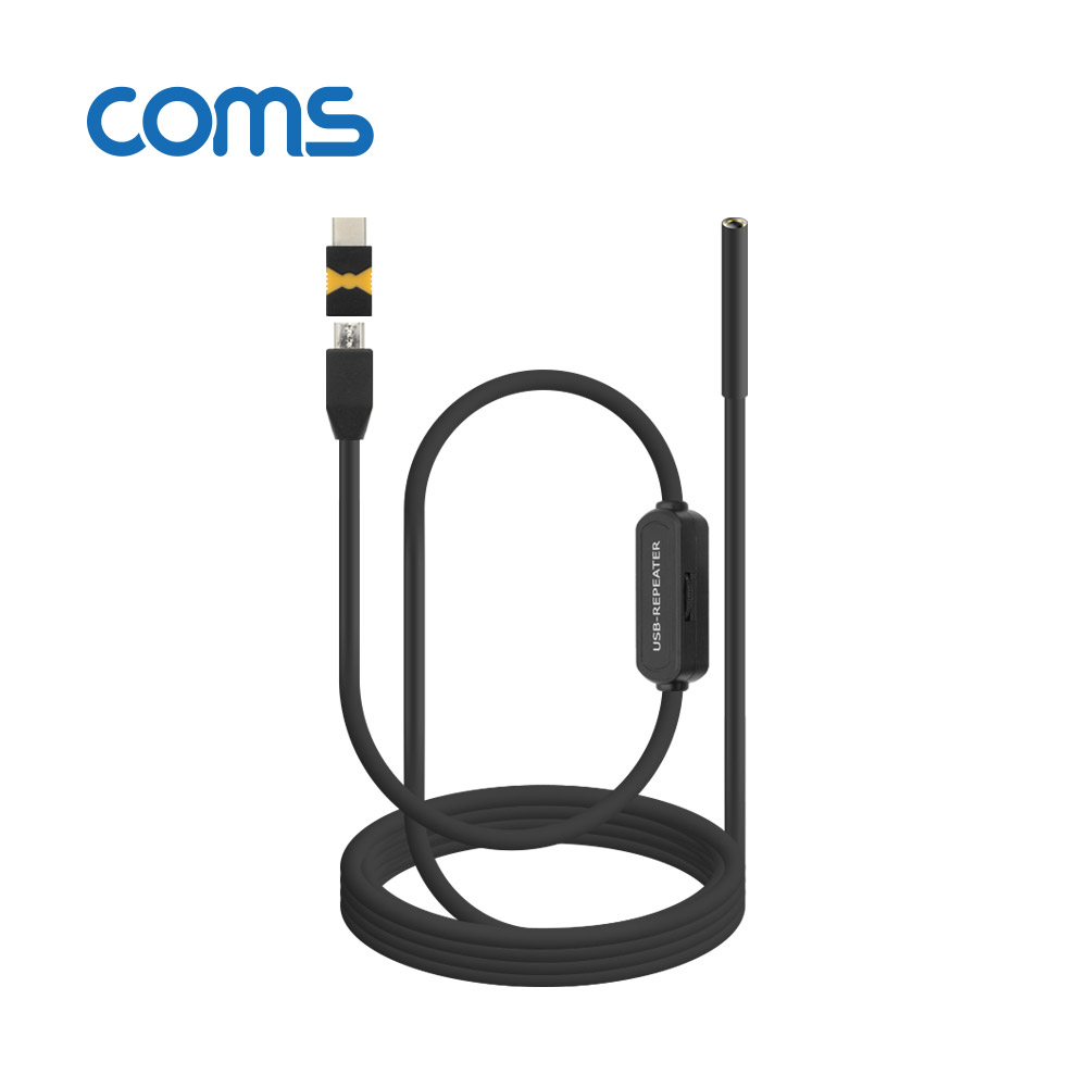 Coms 스마트폰용/탐지용 내시경카메라(USB 3.1 Type C 젠더) 10M / 고해상도HD급화질 / 6LED