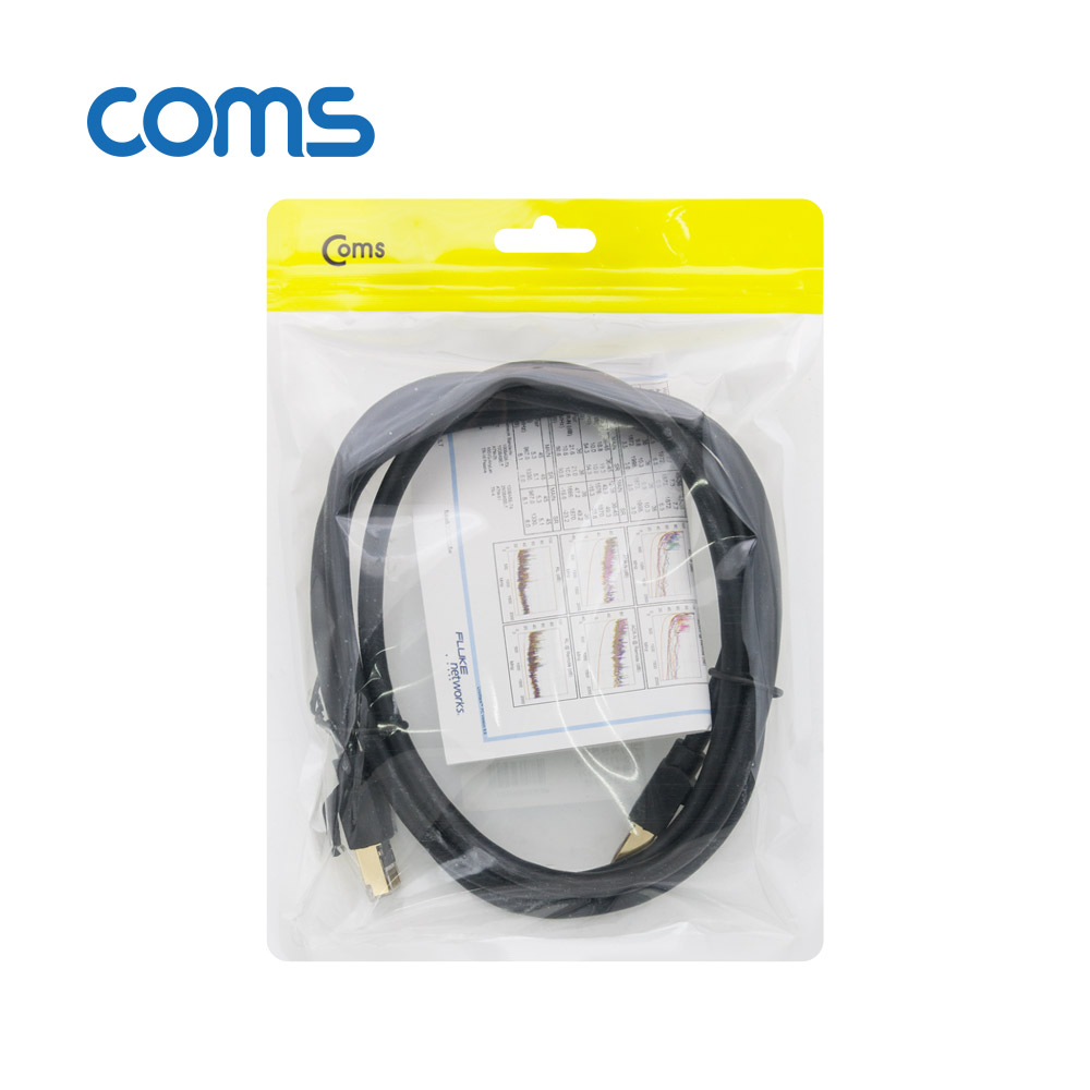 Coms 기가비트 랜케이블(Direct/Cat 8) 1.5M / LAN / 40Gbps / 26AWG / Fluke Test