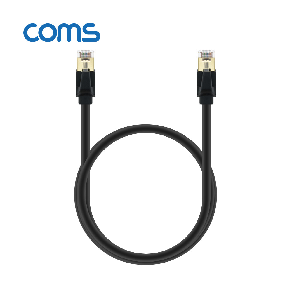 Coms 기가비트 랜케이블(Direct/Cat 8) 1M / LAN / 40Gbps / 26AWG / Fluke Test