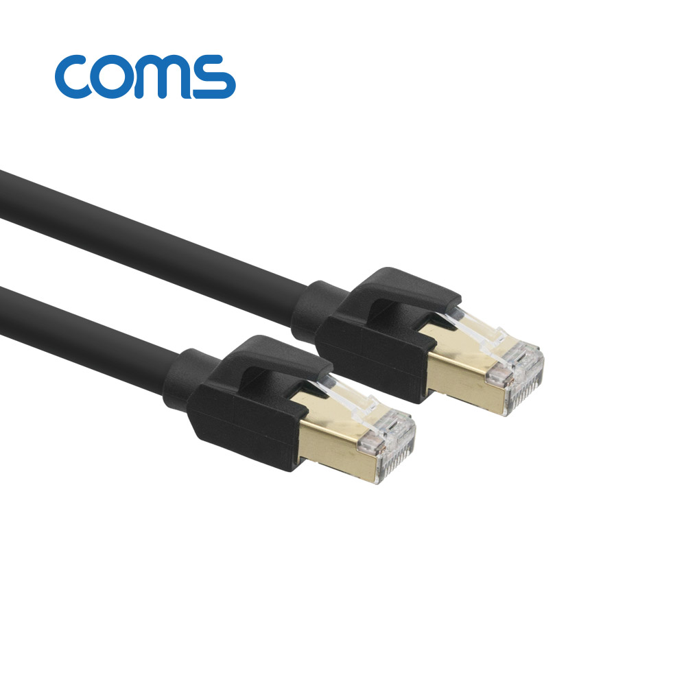 Coms 기가비트 랜케이블(Direct/Cat 8) 60cm / LAN / 40Gbps / 26AWG / Fluke Test