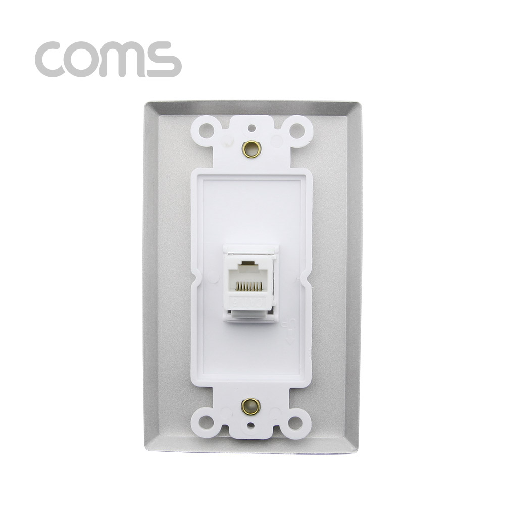 Coms  월 플레이트 - RJ45 1P / 알루미늄 PLATE