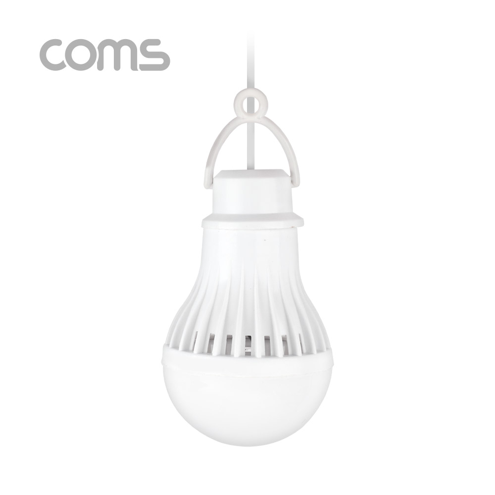 Coms 캠핑용 USB 램프(전구형) 5V/5W / 10 LED / 1M / White / LAMP