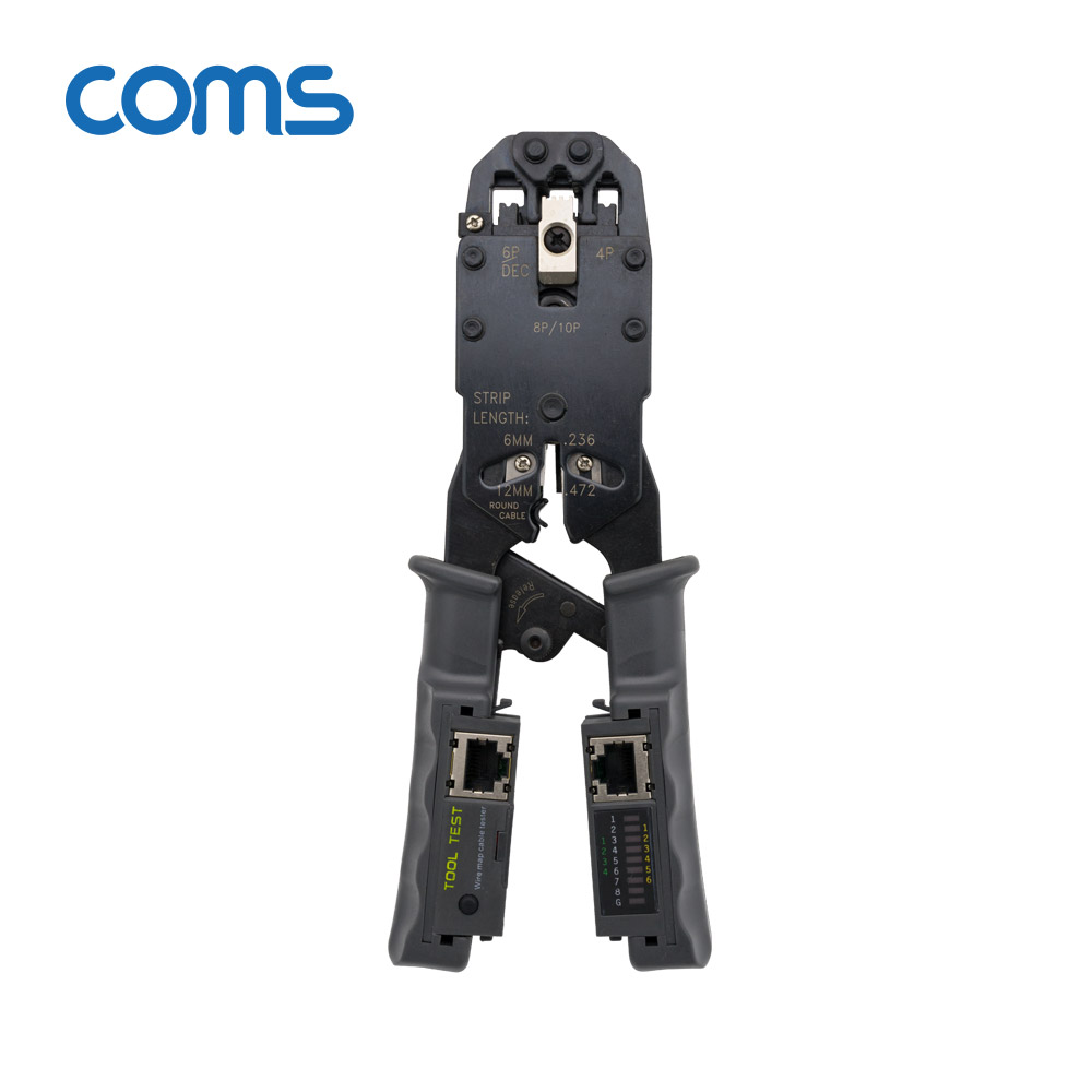 Coms 멀티 모듈러 크림핑 랜툴/랜선 테스터기/RJ45, RJ12, RJ11, 10P10C/Lan Tester