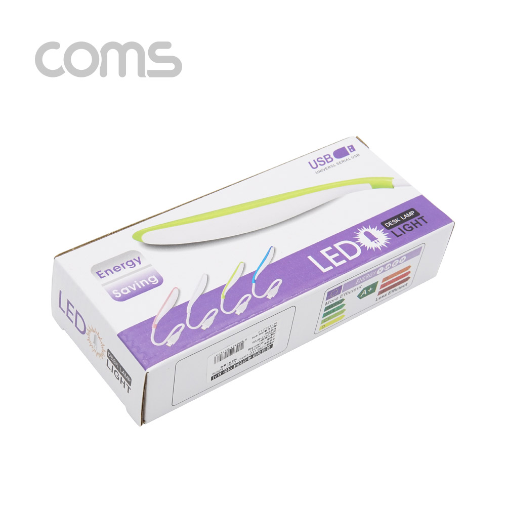 Coms USB 램프 라인형(LED LAMP) - Green / 에너지 절약형 / 플렉시블/ LED 라이트
