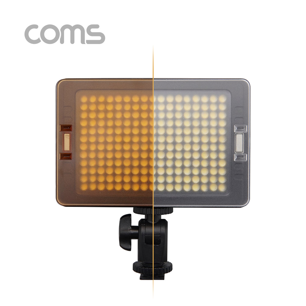 Coms 촬영 LED 플래시 라이트 / 램프 (플래쉬) / 204 LED / 지속광 / 색온도 2가지 커버제공