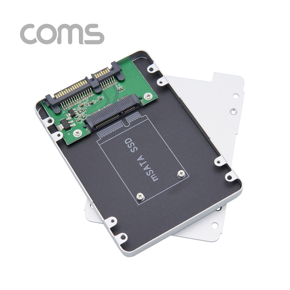 Coms SATA 변환 컨버터 / mSATA to SATA / 2.5형 / 알루미늄 케이스