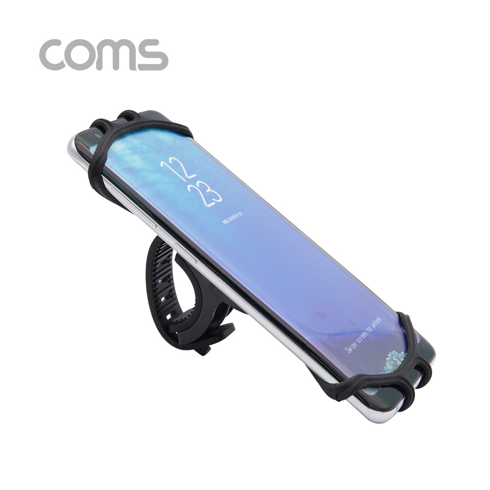 Coms 자전거 스마트폰 거치대 / 실리콘 홀더 / 4~6형