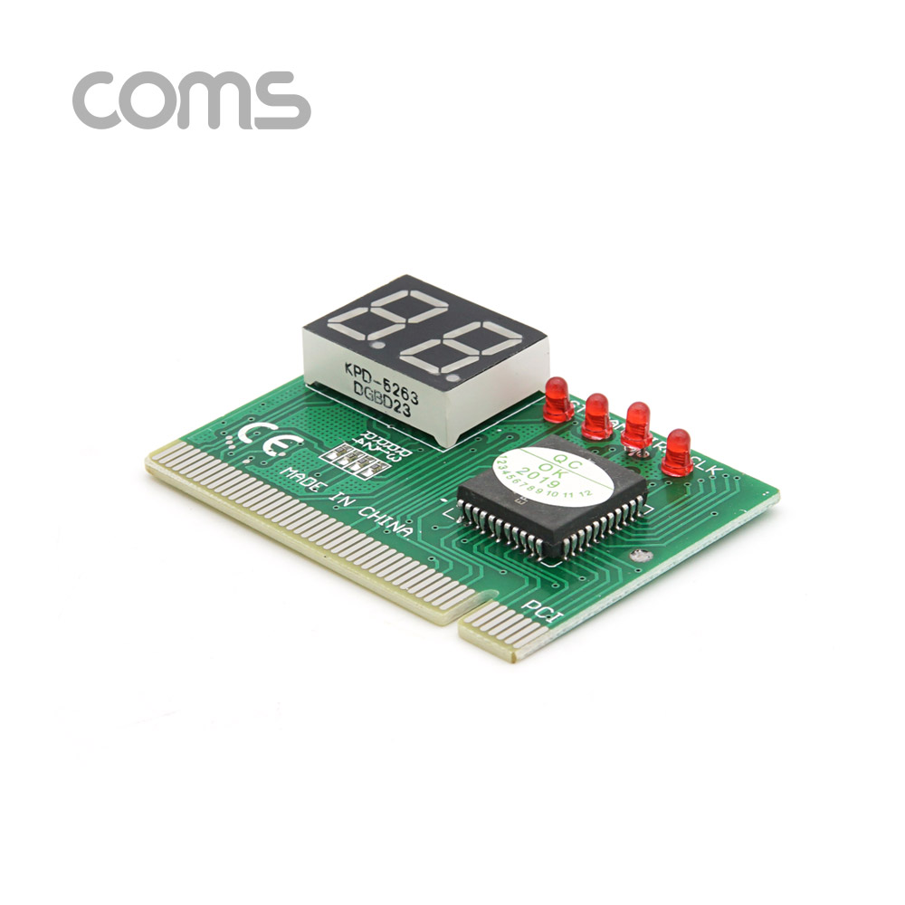 Coms PCI 테스터기 / PC 고장 / PCI용 / 63mm x 47mm