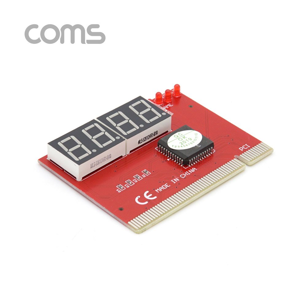 Coms PCI 테스터기 / PC 고장 / PCI용 / 77mm x 58mm