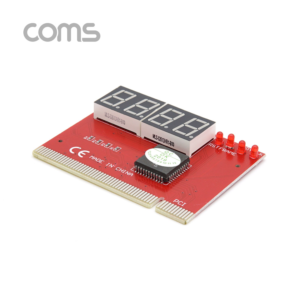 Coms PCI 테스터기 / PC 고장 / PCI용 / 77mm x 58mm