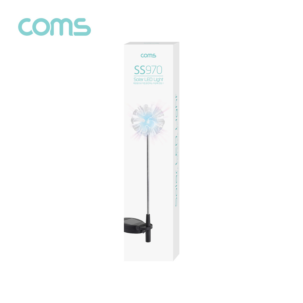 Coms 태양광 LED 정원등 / 꽃잎형 / 600mAh