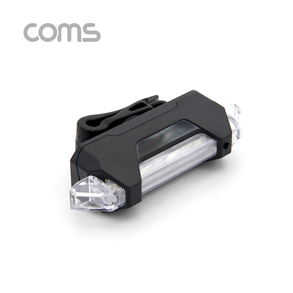 Coms 자전거 LED 안전 점멸기, USB 충전, Red+Blue Light
