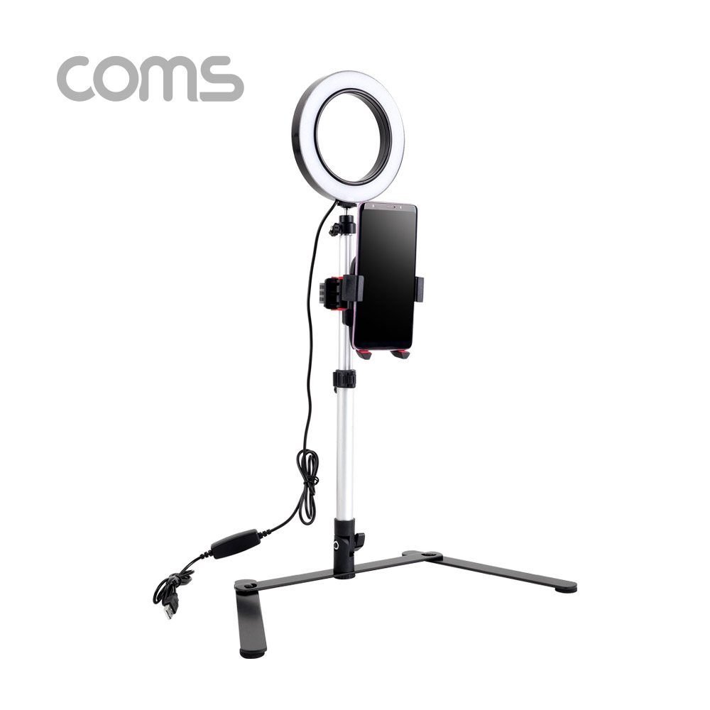 Coms 개인방송용 촬영세트, LED 원형 램프, 링 라이트, USB 전원, Ring Light