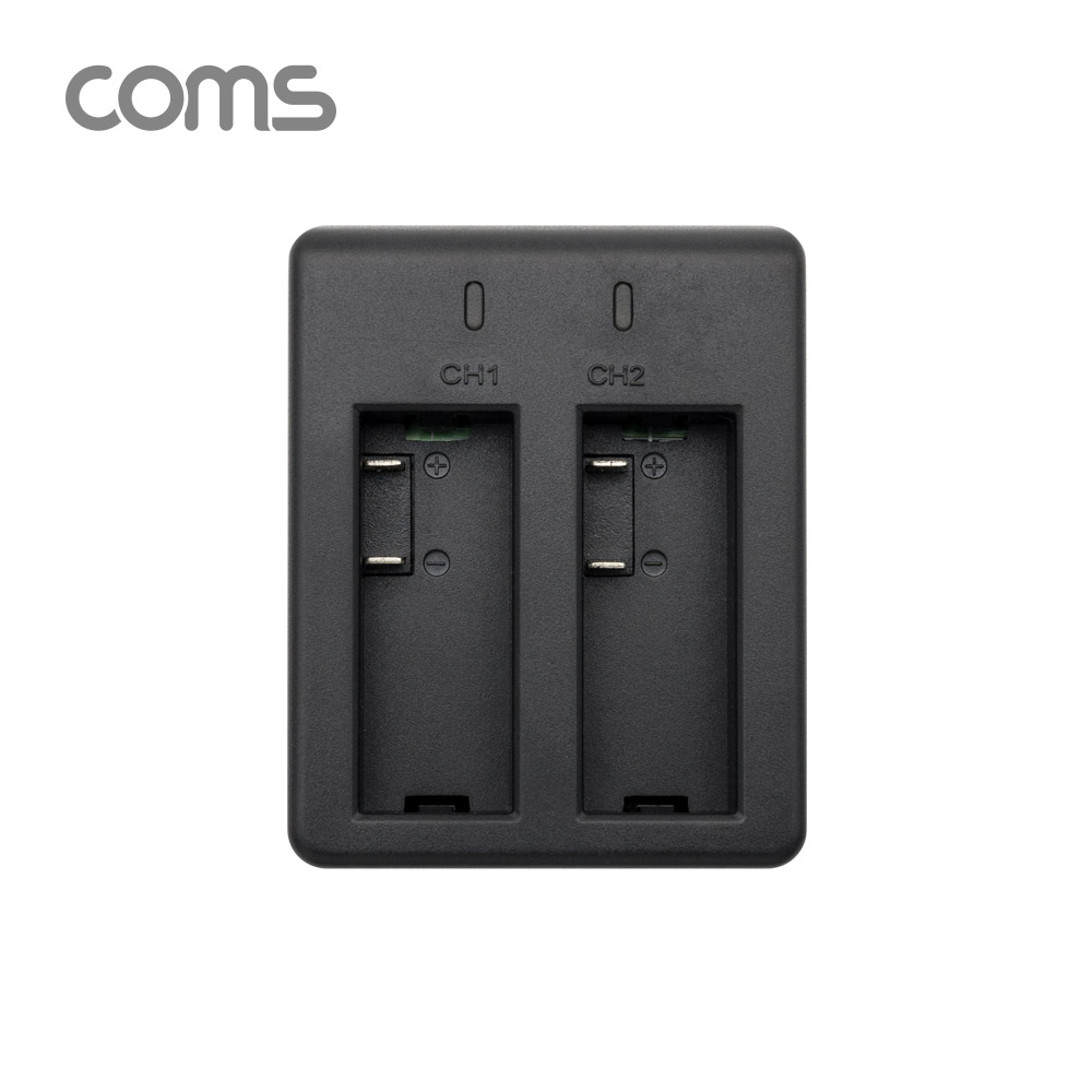 Coms 액션캠 듀얼 배터리 충전기(AU181, AU395 전용) 5.0V/2A, 4.2V/0.75A(x2)
