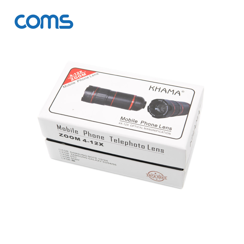 Coms 스마트폰 카메라 확대경 12배줌(4X~12X)
